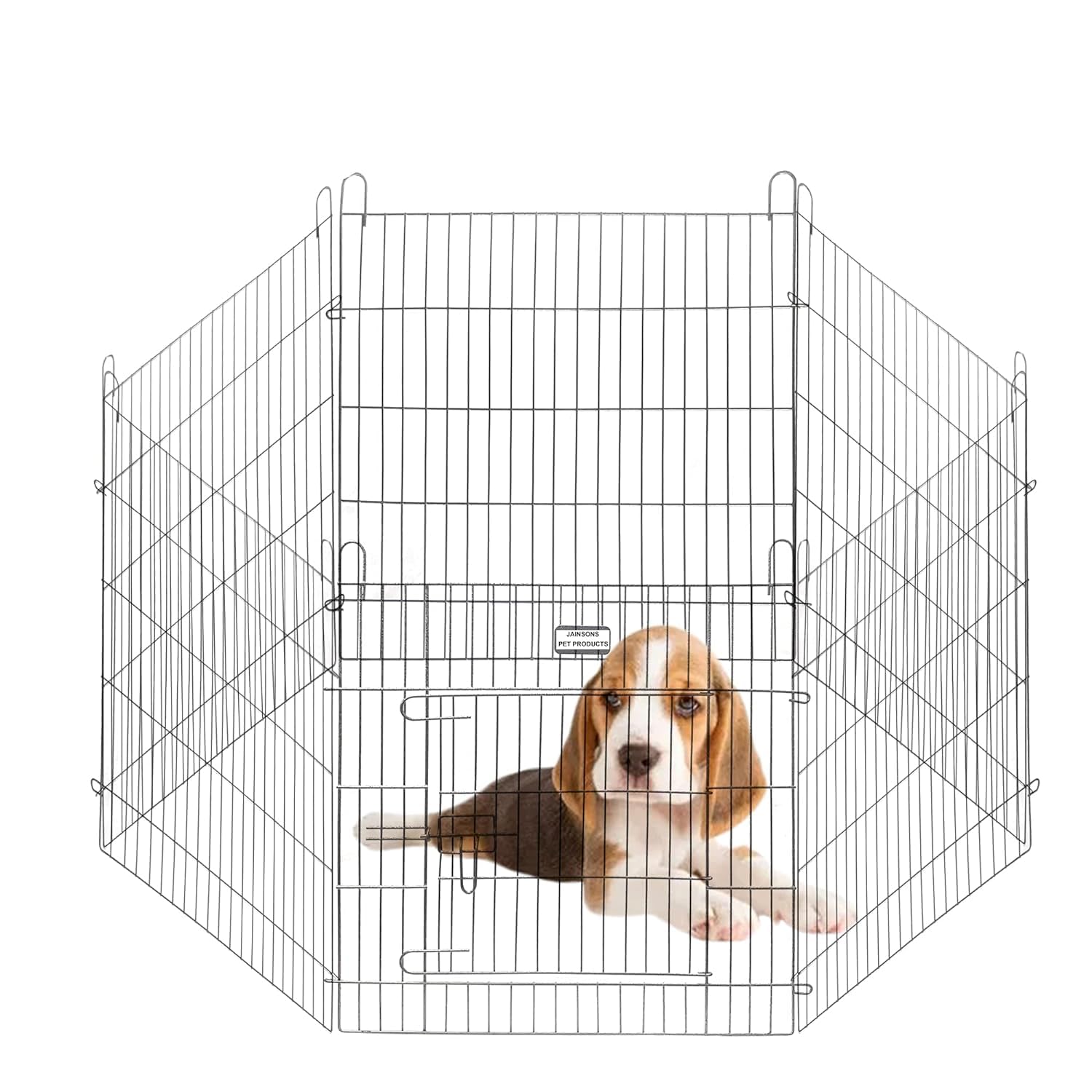 PSK Foldable Metal Pet Dog Exercise Fence Pen Foldable Metal Pet Dog Exercise Fence Pen with Gate, Foldable Metal Dog Fence, Indoor/Outdoor Enclosure (24 inch) (B0BM3FVTJT) Amazon Price History, Amazon Price Tracker
