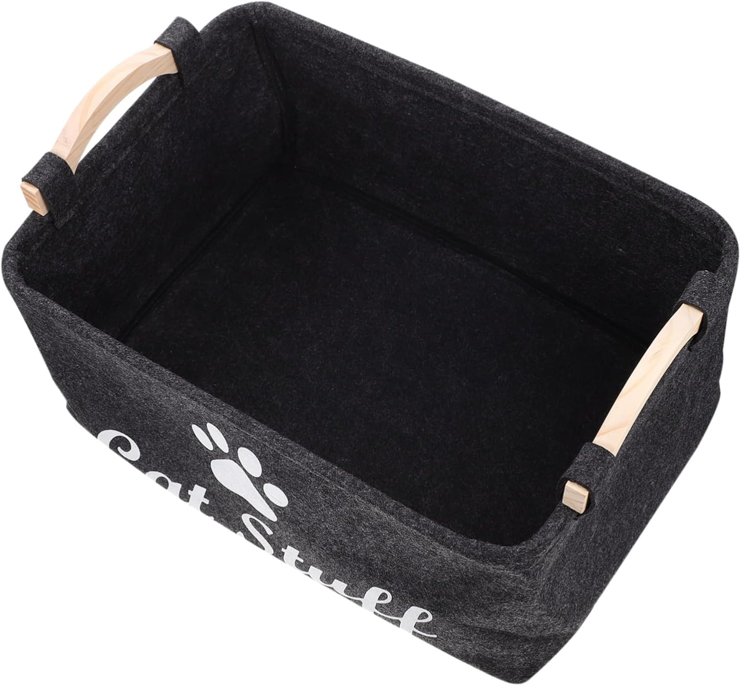 Unomor Pet Toy Storage Bin Lightweight Organizer with Handles for Dogs and Cats Versatile Container for Pet and Boy Girl Toys Spacious Felt Basket to Keep Rooms Tidy