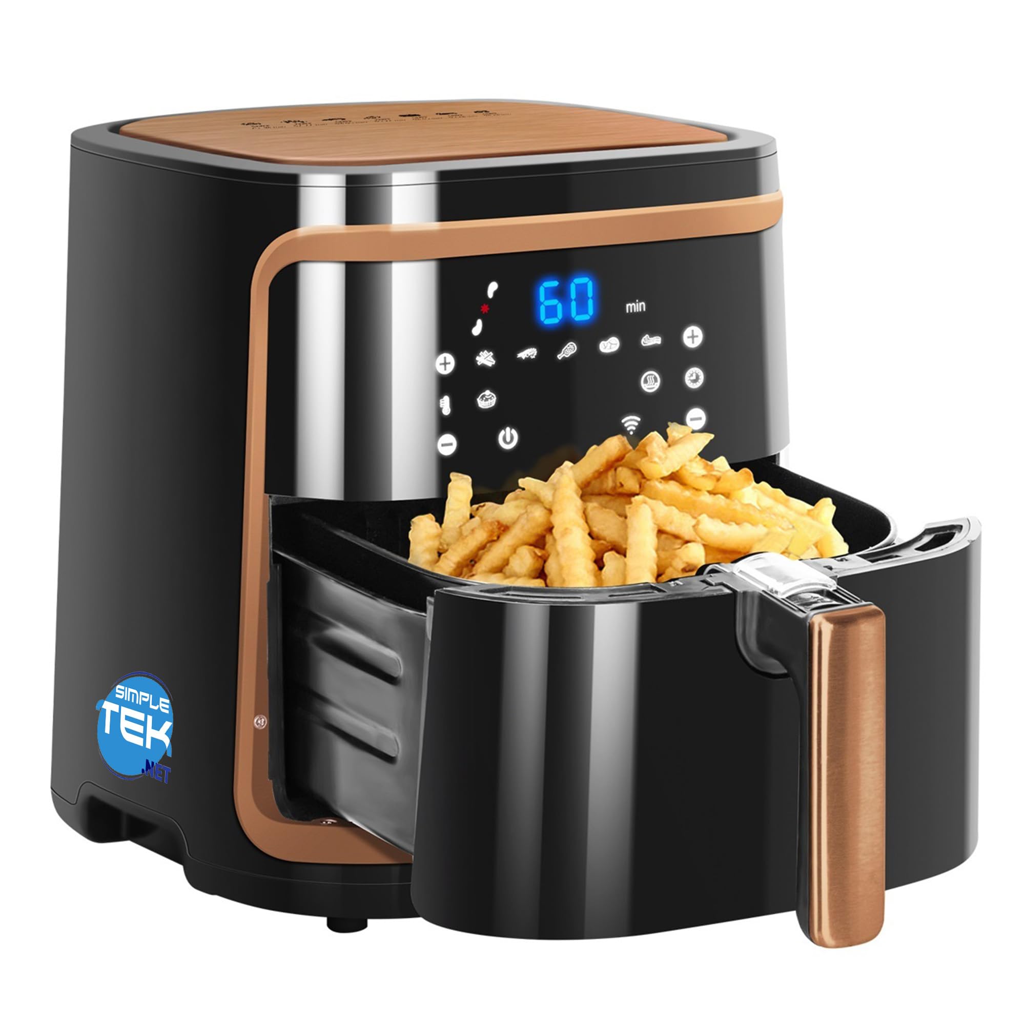 Friteuse à air Wi-Fi 7L pour cuisiner rapidement un repas de famille sain