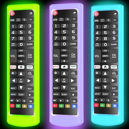 AKB75095307 AKB75375604 AKB74915305 - Funda de silicona de repuesto para mando a distancia LG TV, color verde, azul y morado