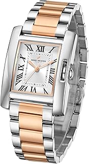Paris Opera Collection Square Dial Watch for Women with Roman Indices and Stainless Steel Strap-DHW2004