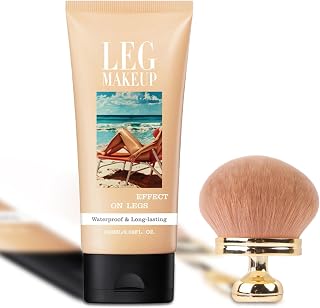 Leg Makeup Waterproof No Transfer - Legs Concealer with Brush for Varicose Veins & Tattoo Cover Up, Scar Coverage, Flawless Finish, Lightweight Formula for All Skin Tones (Fairest)