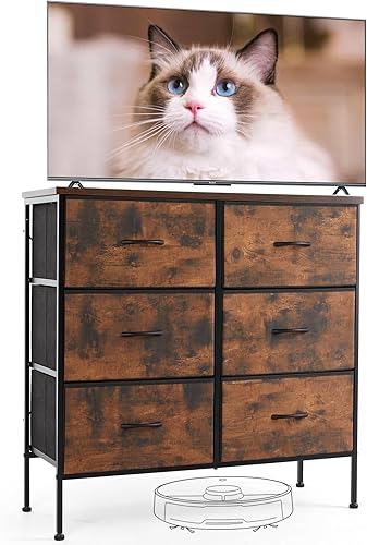 Miniatura 12 de Sweetcrispy Cómoda para Dormitorio, Unidad Organizadora con 8 Cajones de Tela, Torre de Almacenamiento de Tela, Organizador de Cajones con Marco de