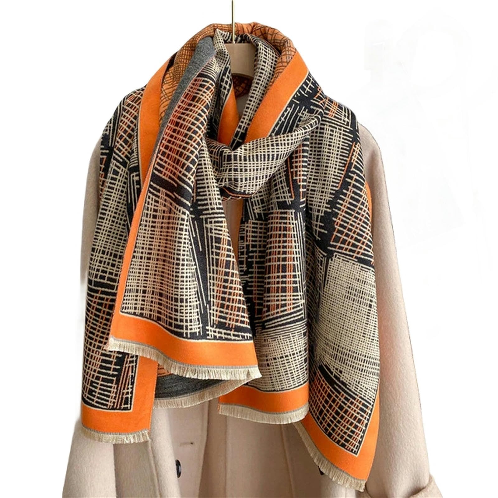 Zonto Bufanda Espesa Invierno para Mujeres Bufanda Bufanda Floral Chal Y Envoltura Manta De Cajas De Cachemira