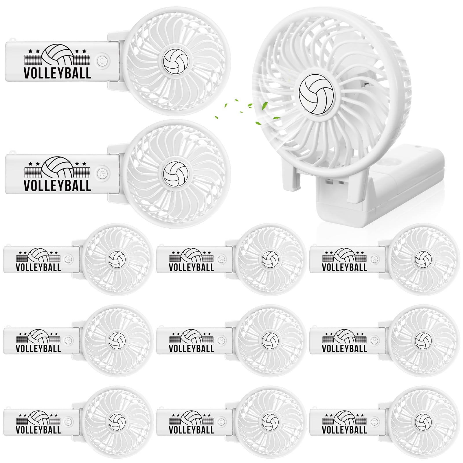 12 mini ventiladores de voleibol de mano para refrescar a tu equipo en torneos de verano
