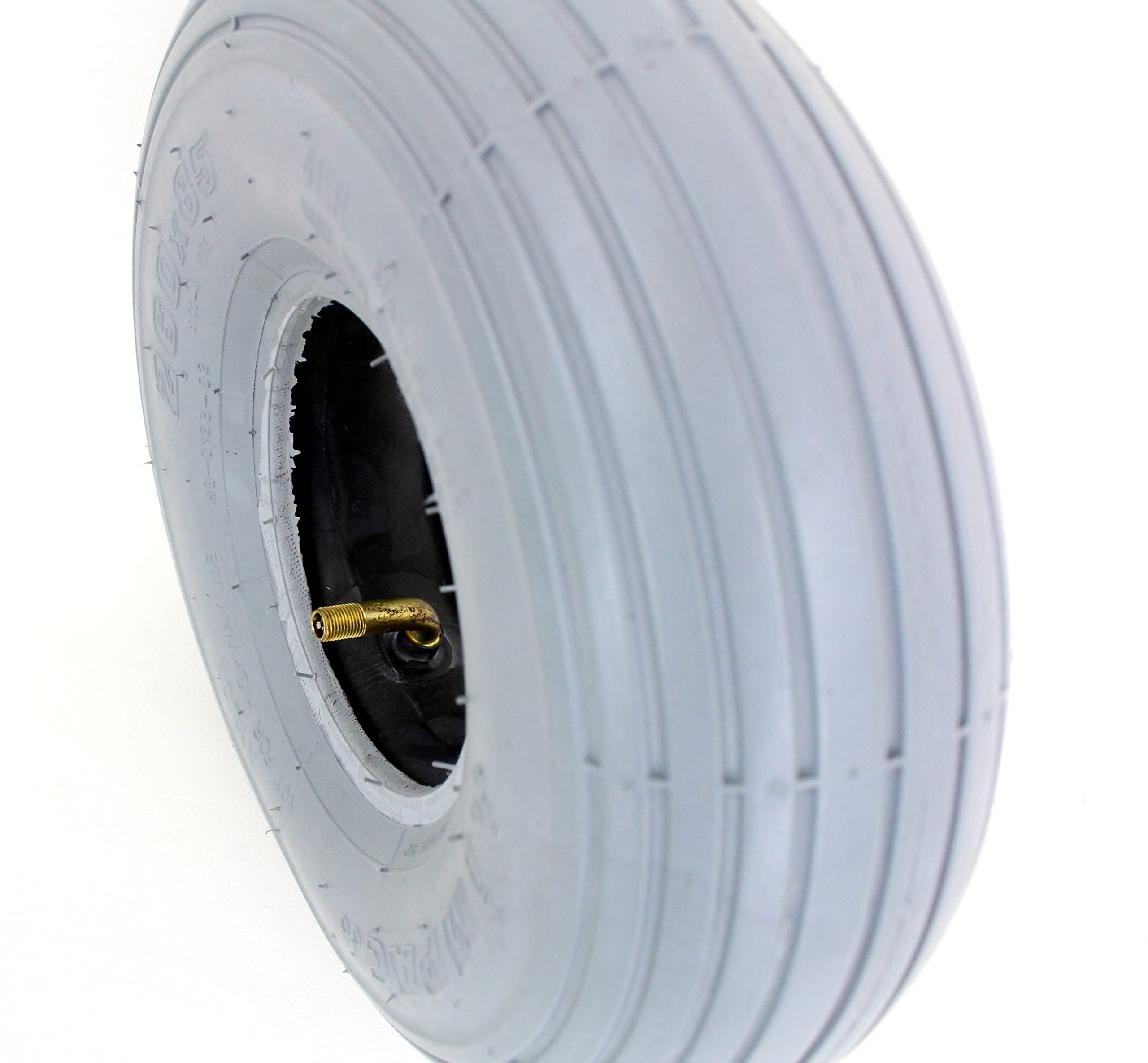 Fauteuil Roulant Lot De 2 Pneus 3.00-4 (260 X 85) Racingprofil, Couleur Gris Lot