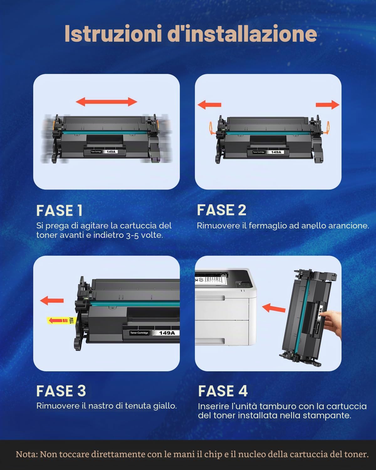 149A Toner con chip compatibile con HP 149A 149X W1490A W1490X Toner Compatibile per HP Laserjet Pro MFP 4102fdw 4102dw 4102fdn 4102 Laserjet Pro 4002dw 4002dn 4002d (1 Nero)