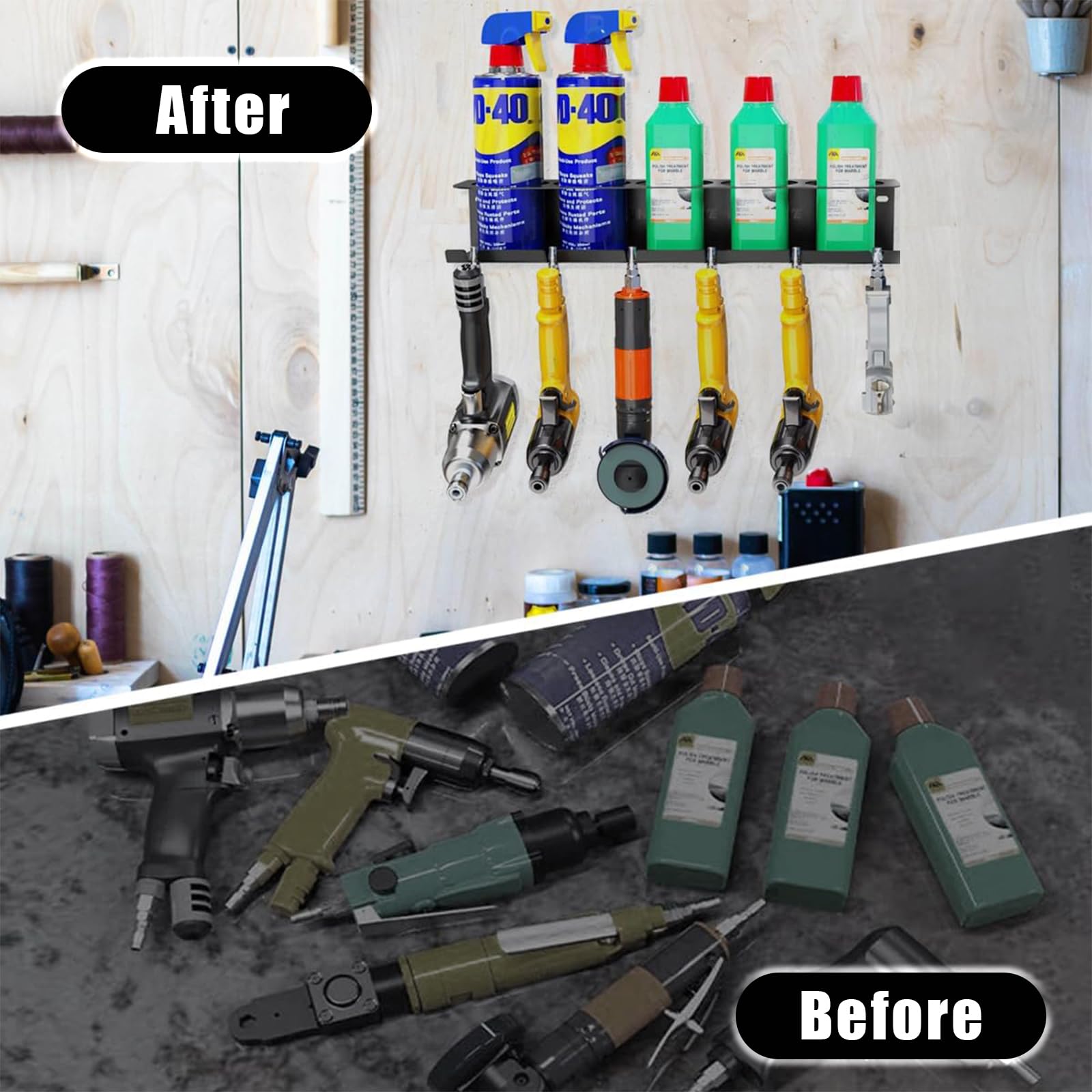 Dosenhalter, Sprühflaschenhalter, Dosenhalter Werkstatt, Sprühflaschenregal, Spraydosenhalter Aufbewahrungsregal für 5 Sprühflaschen, Stabiler Sprühdosenhalter, Geeignet für Garagen, Geschäfte usw