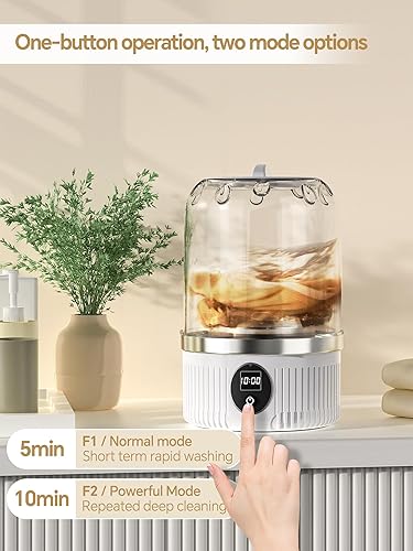 Miniatura 4 de Mini lavadora portátil, lavadora de ropa interior recargable, ropa delicada para muñecas, calcetines, bikinis, adecuada para viajes, apartamentos,