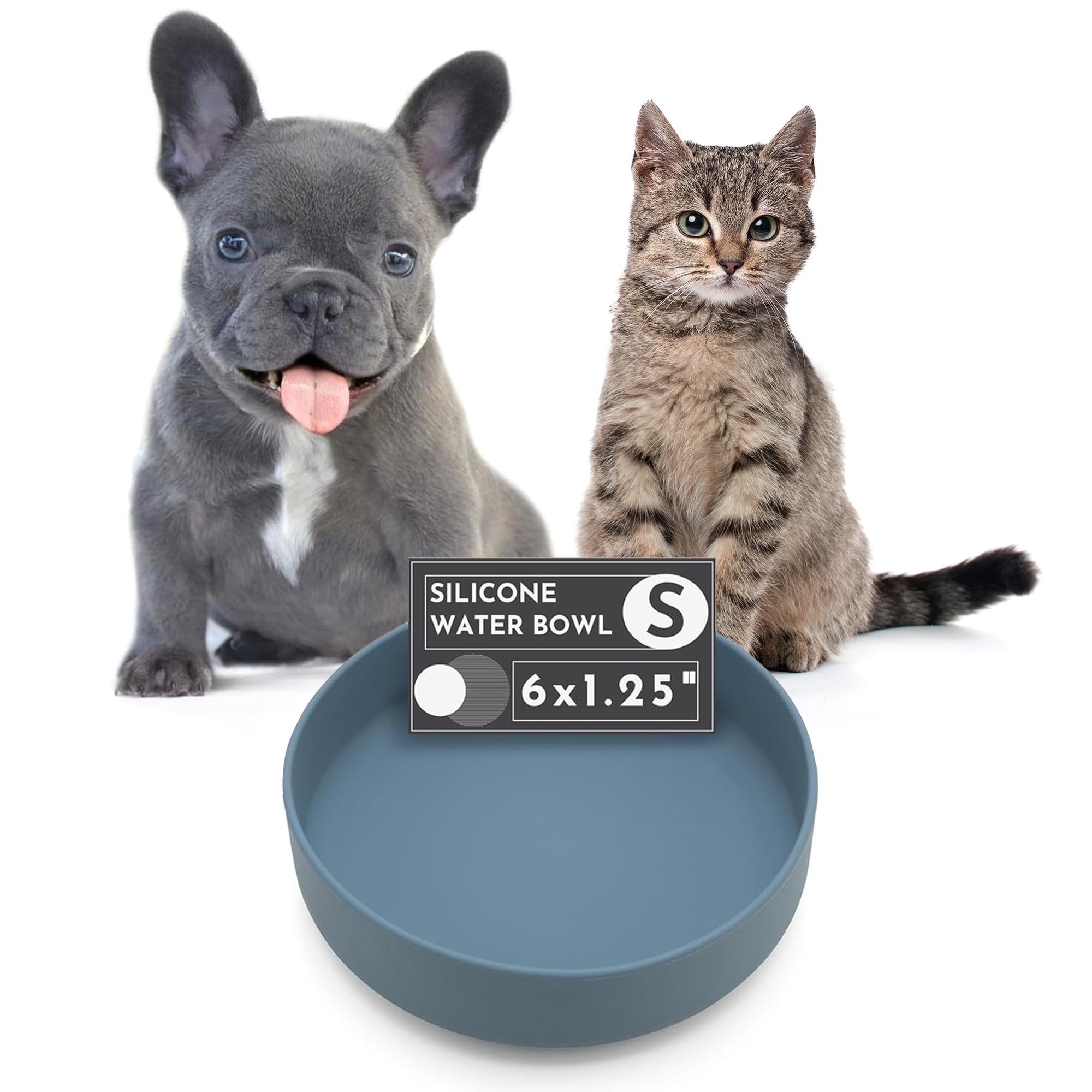 Should We Go? Dog Water Bowl - The Perfect Dish No-Spill, Less Mess Non-Tippable Water & Food Bowl, Pure Silicone with Suction Cup, Fits 2 Cups 6”