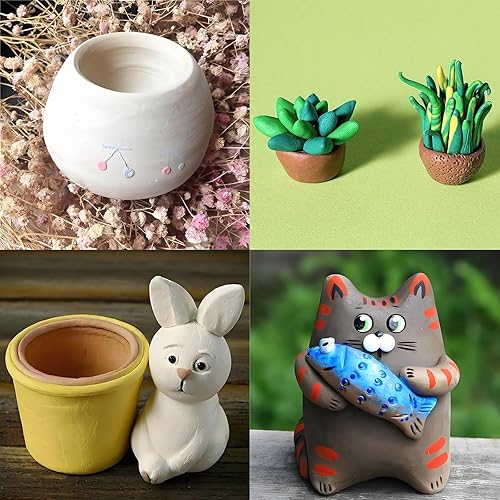 Miniatura 6 de ReArt Arcilla de modelado Air Dry de 3.3 libras, para esculpir, lanzamiento de ruedas, construcción a mano, arcilla de modelado multiusos (blanco)