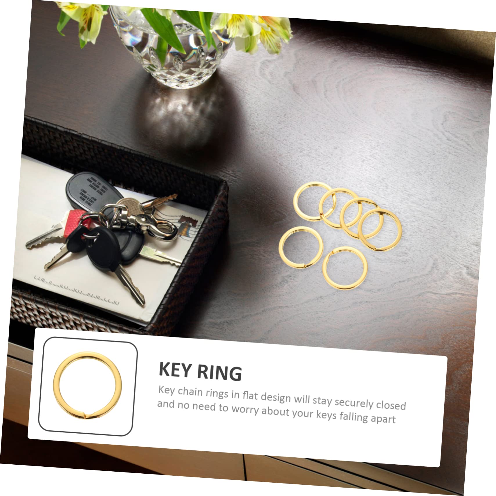 Angoily 4 Set Portachiavi Metallo Retro Per Chiavi Fai Da Te Design Piatto Accessori Pratici Per Chiavi E Pendenti Ergonomici E Sicuri 20 Pezzi*4