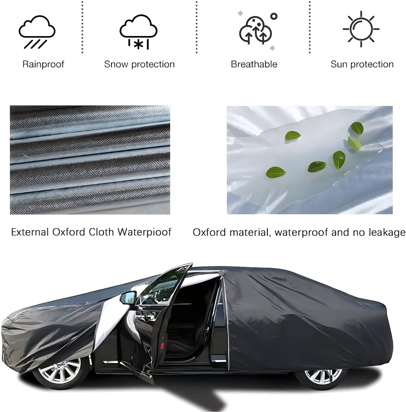 Autoabdeckung für Audi A4 B9 Avant 2020- (473.8 x 184.2 x 143.4cm),Ganzjahres Auto-Abdeckung-Wasserdicht+Staubdicht+UV-Schutz, Lackschutz & Kratzfest mit Aufbewahrungstasche
