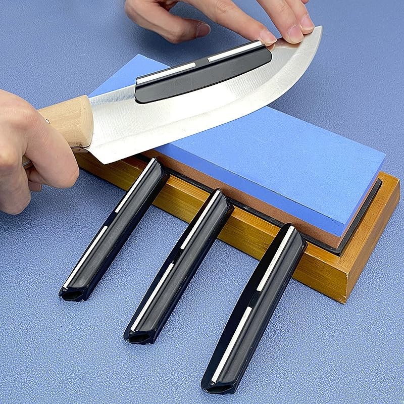 2Pcs 15 Degree Knife Angle Guide Ceramic Blade Sharpening Stone Aid Whetstone Assistance Guider for Knifes Sharpener Tool