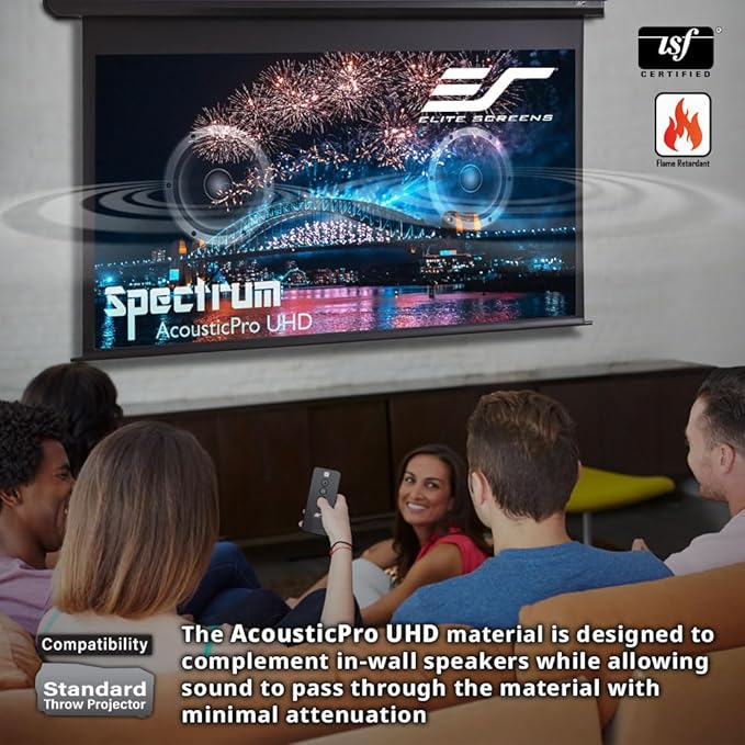 Pantalla Motorizada Elite Screens AcousticPro UHD 105 Pulgadas 16:9 miniatura 6