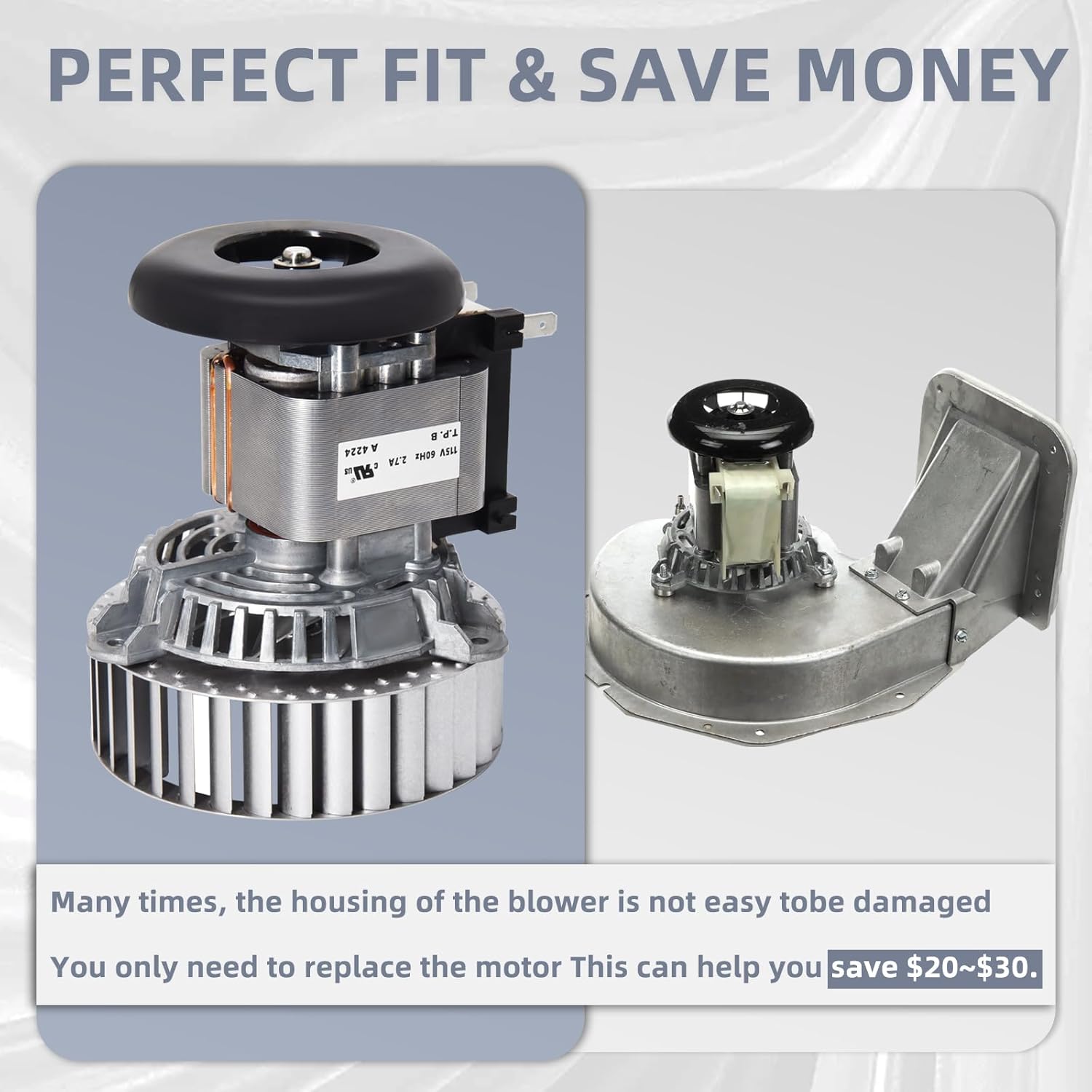 Criditpid Furnace Draft Inducer Motor Replacement for York Coleman S1-02435329000, S1-02432085000, S1-02431957000, 024-31957-000, 024-32085-000, Fasco 7002-2941, 7002-3285.
