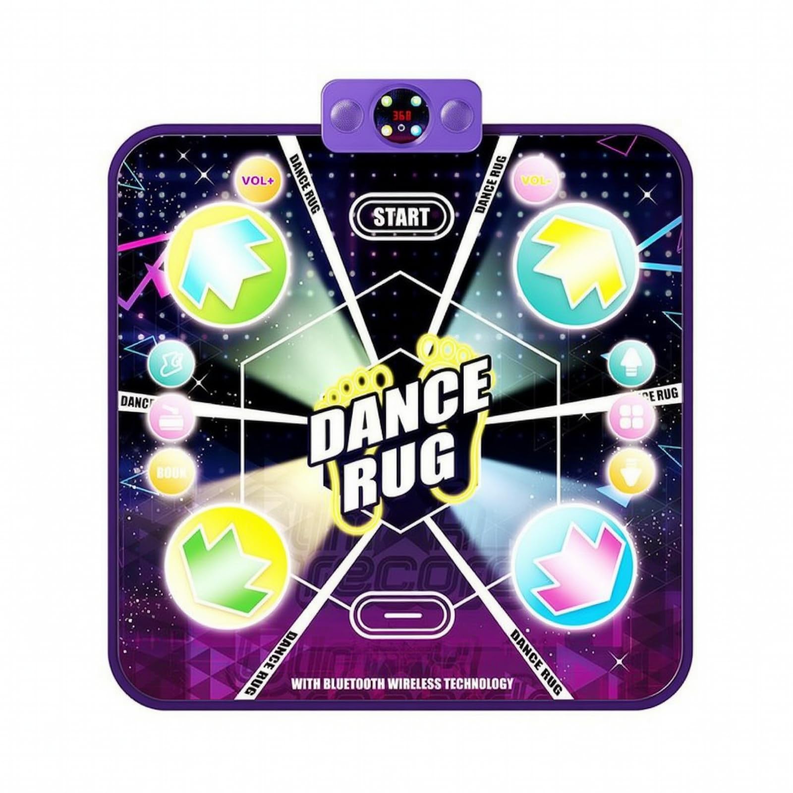 Tappeto da Ballo con Luminoso Volume Regolabile, Tappeto Le Elettronico, Divertente, per Casa