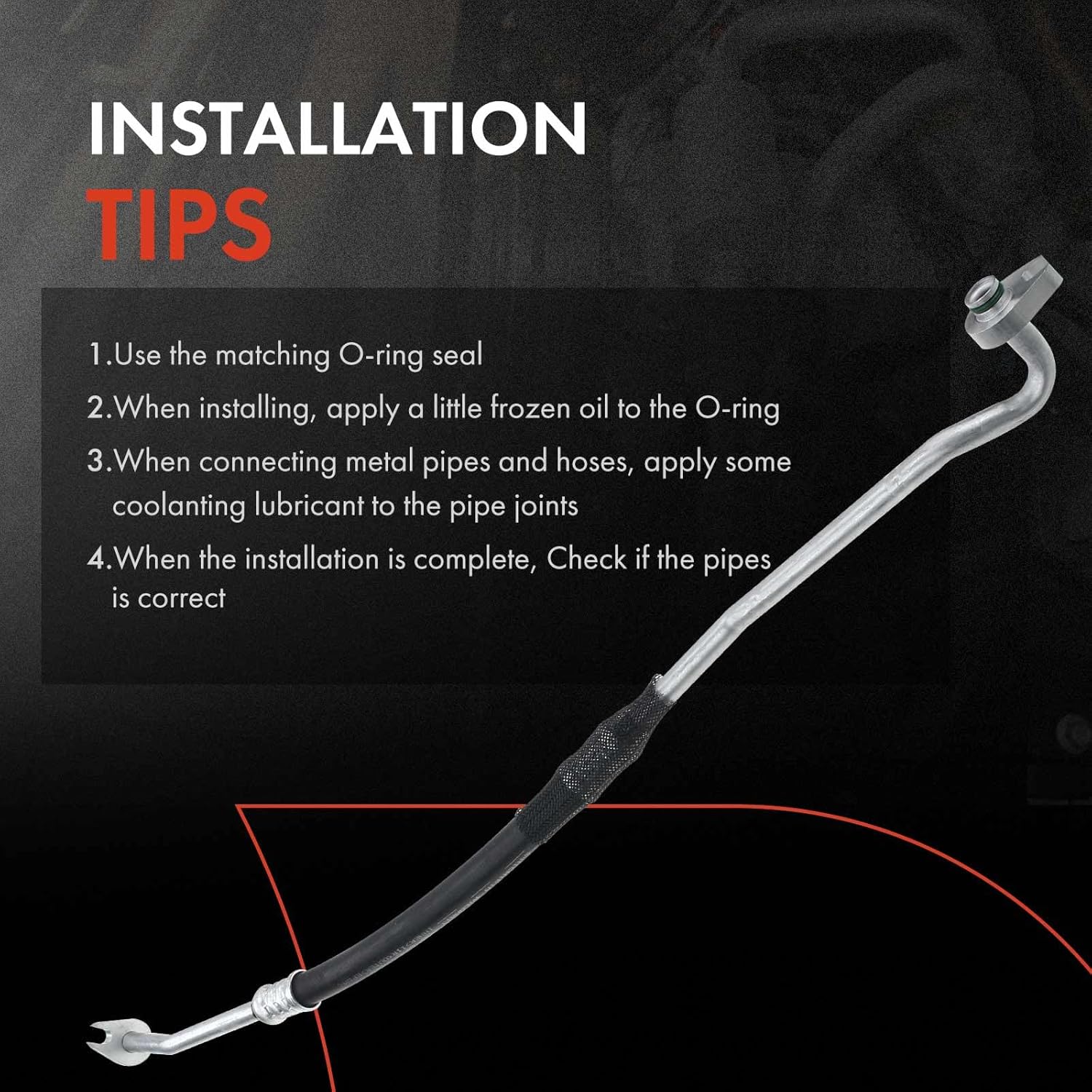 A-Premium A/C Liquid Line Hose Assembly Compatible with Chrysler PT Cruiser, 2001 2002 2003 2004, 2.4L, Condenser to Evap, w/Orifice Tube