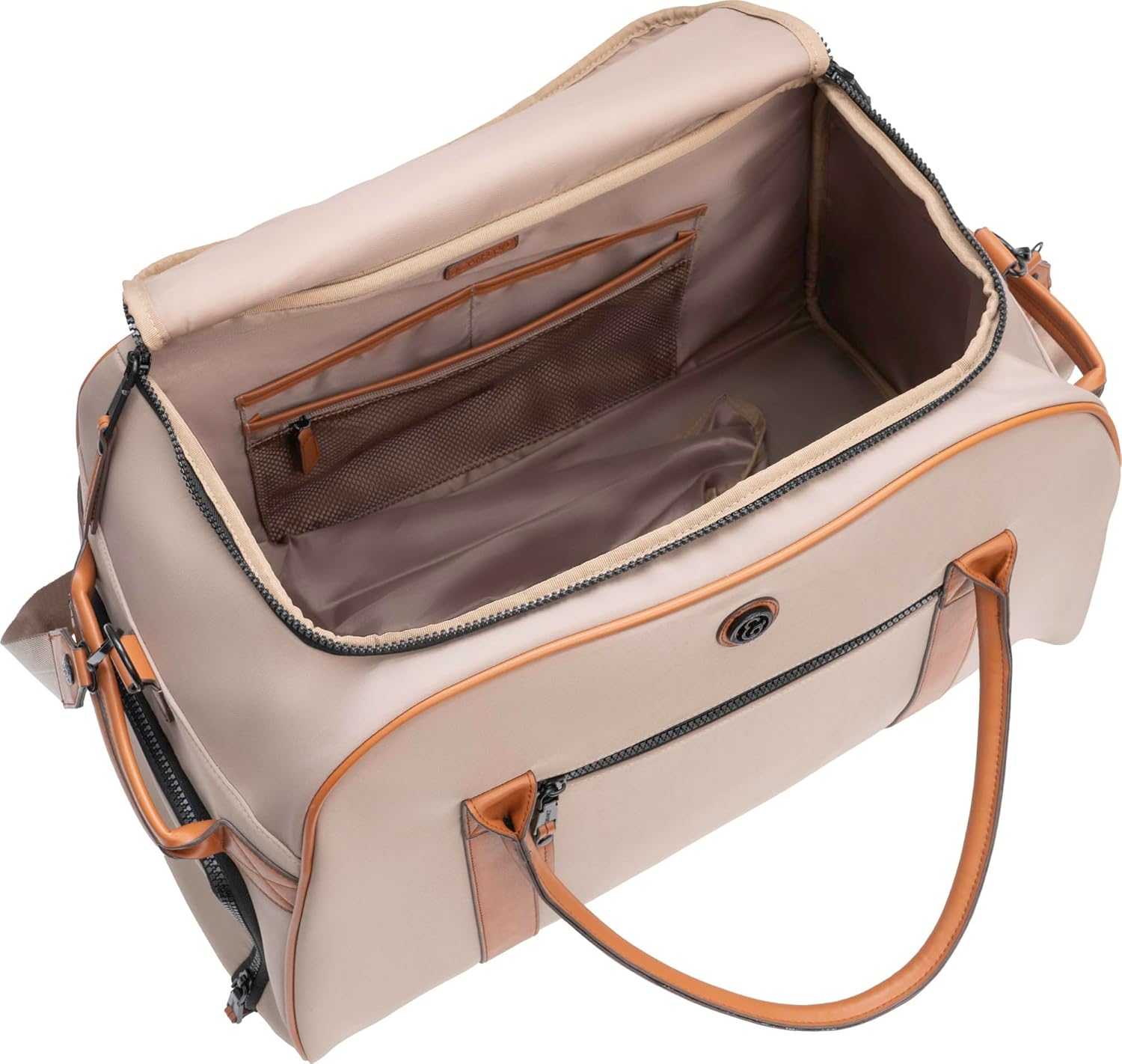 Joan & David 22 Inch Sport Nylon Duffle Bag with Shoe Compartment (Taupe)