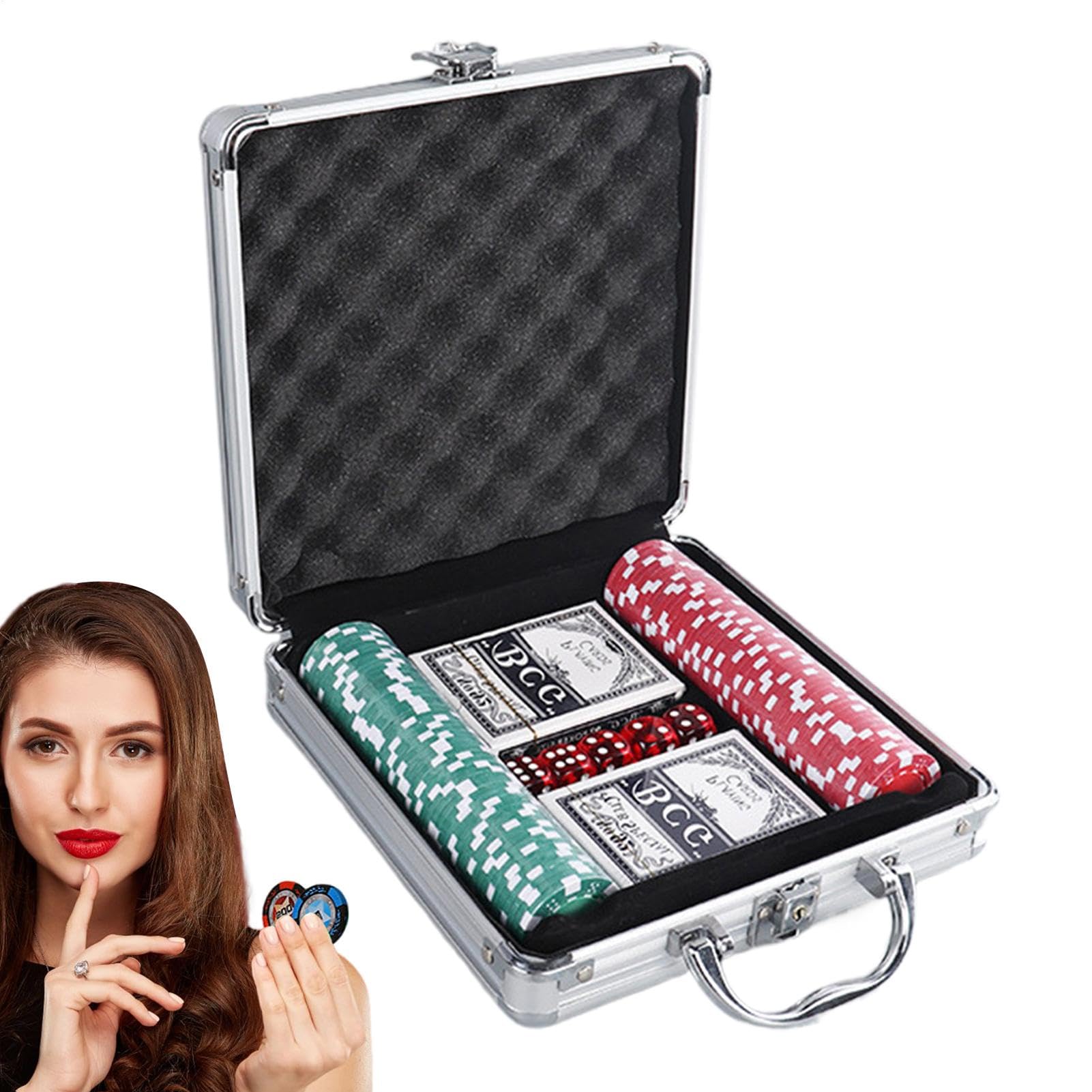 Genérico Poker Chips Set, Style Poker, Complete Chip, Texas Hold’em