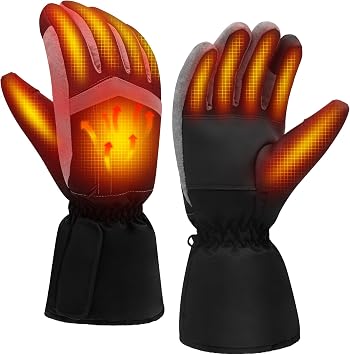 Heated Gloves, 5V 5000mAh Waterproof Windproof Touch Screen Gloves for Hiking, Cycling, Skiing, Camping, Snowboarding