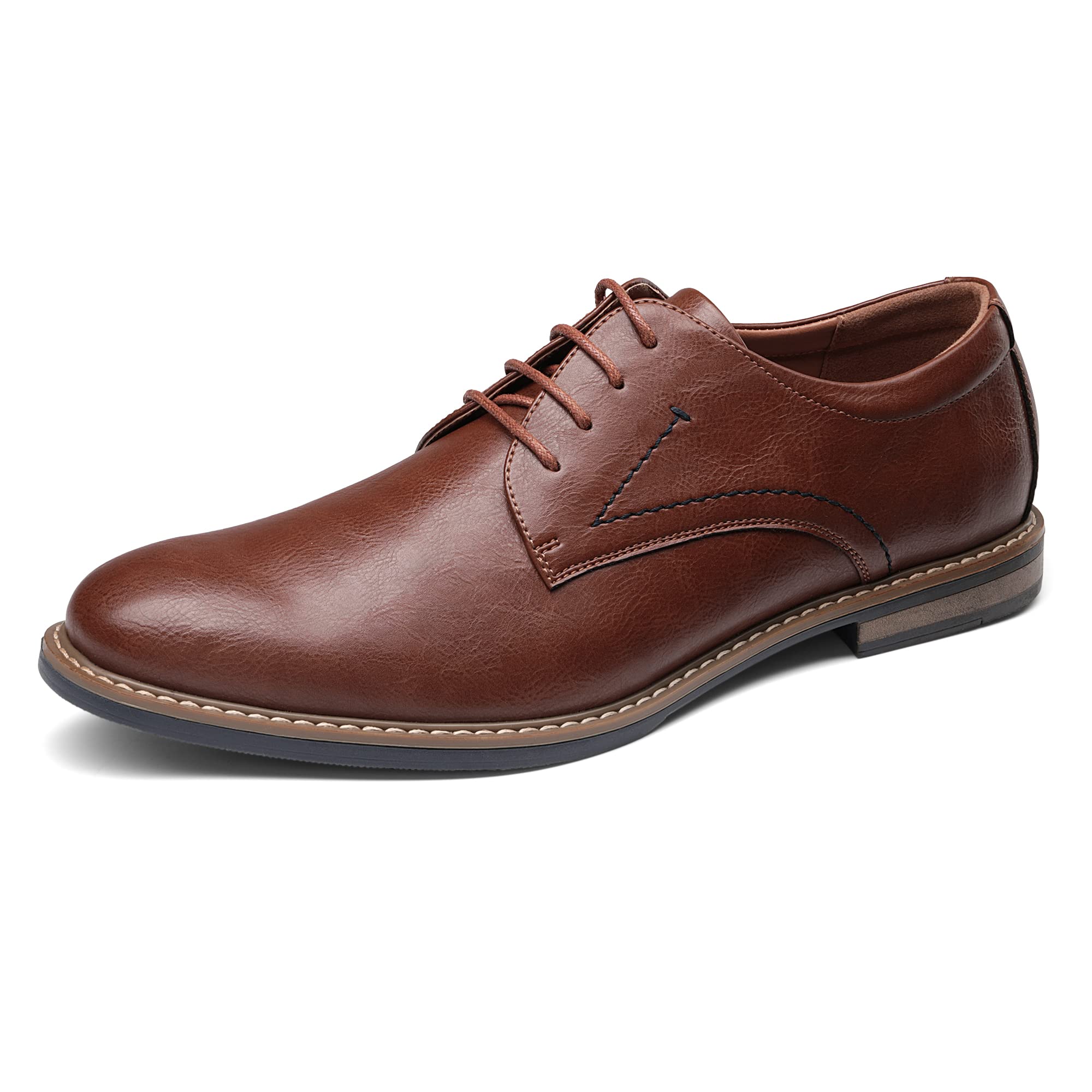 Bruno Marc Mens Dress Shoes Classic Oxfords Lace-up for Men Business Wedding,Size 9,Brown,SBOX2215M-E