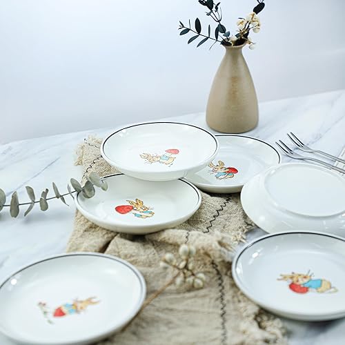 Miniatura 5 de Bicuzat Lindos platos de cerámica con patrón de animales de dibujos animados, platos de condimentos, cuencos de salsa de soja para sushi, platos de