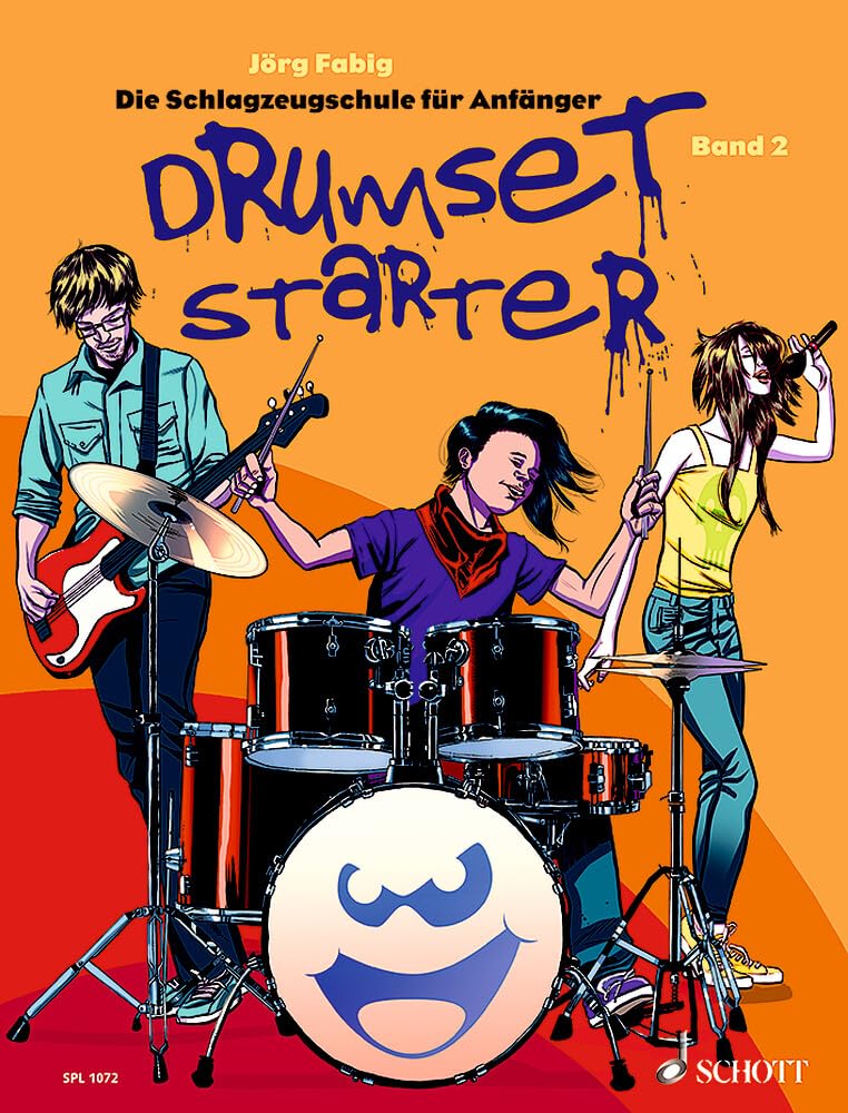 Drumset starter band percussion enfant avec kit 2 percussions et CD d'initiation
