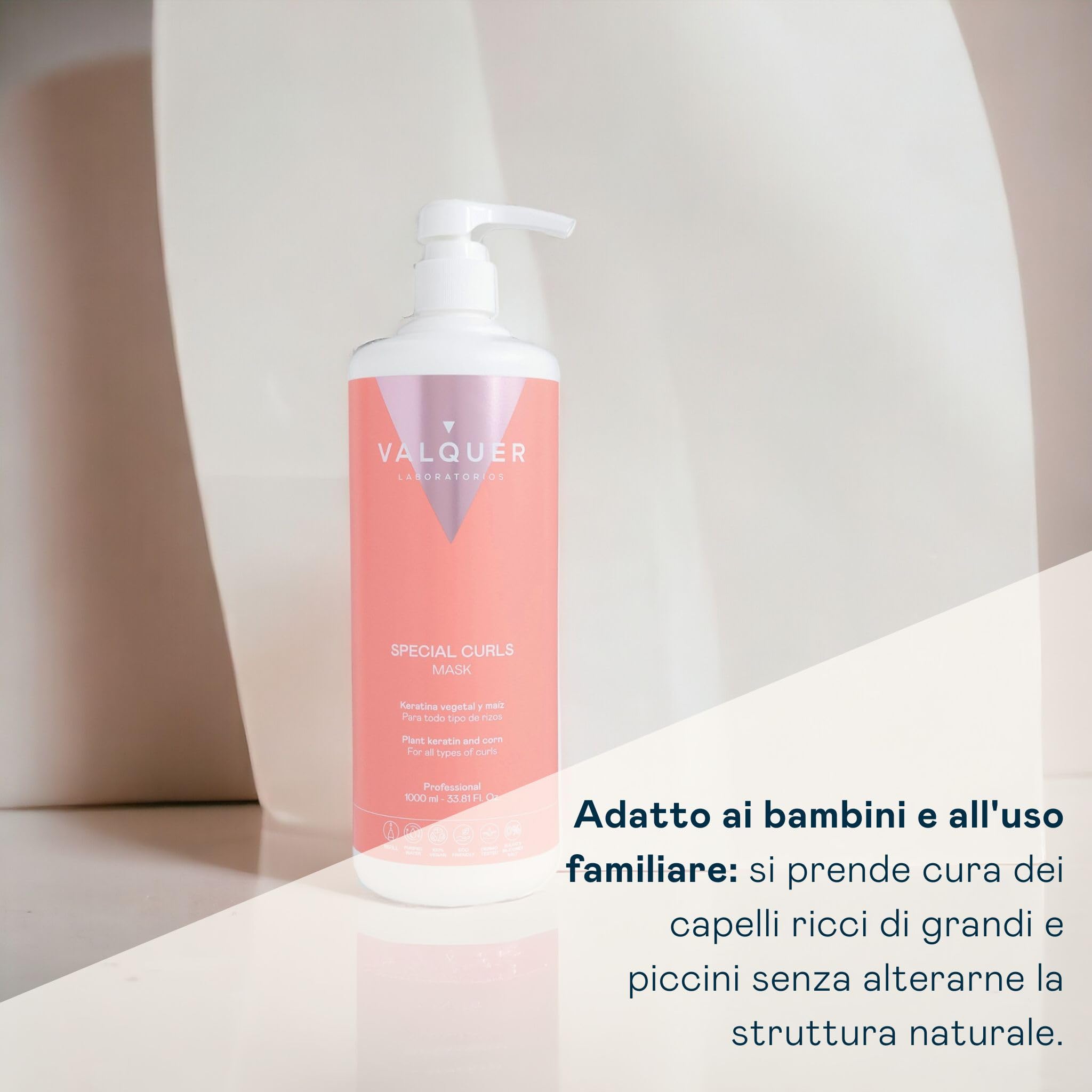 VALQUER Method Capelli Ricci Pack Shampoo + Maschera | 1 L + 975 ml