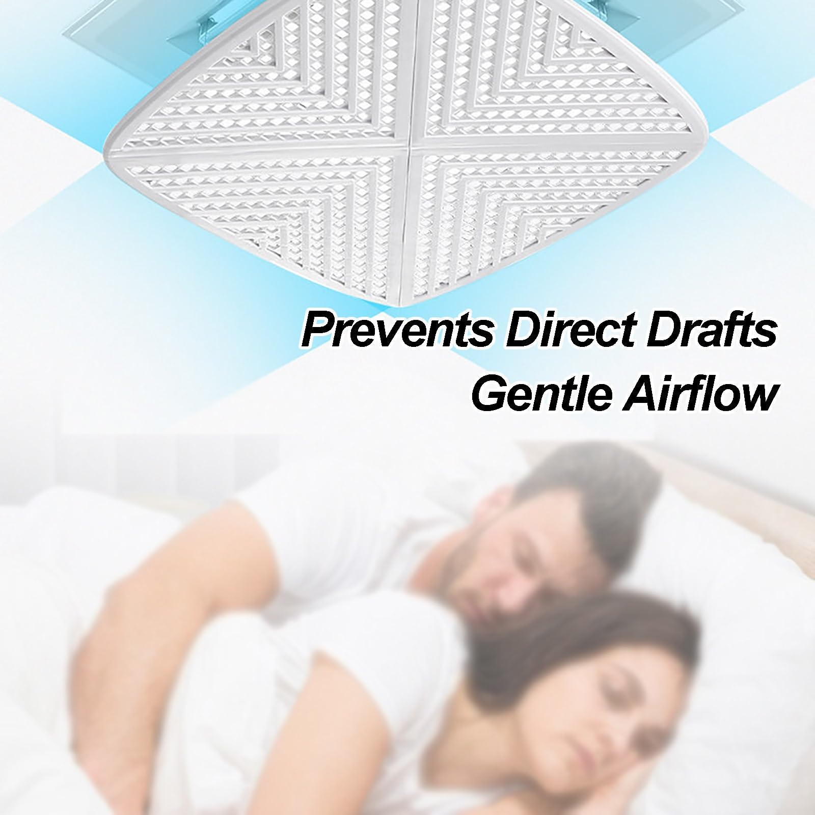 Deflettore Condizionatore Universale per Bocchette, Deflettore Aria Condizionata a Soffitto, Protezione Contro il Flusso Diretto per Casa e Ufficio(60x60 cm/24x24 in)