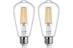 DiCUNO LED Edison ST64 Bulb: Enhance Your Space with a Vintage Glow