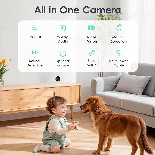 YOTON Indoor Security Camera 2.4GHz 1080p 2