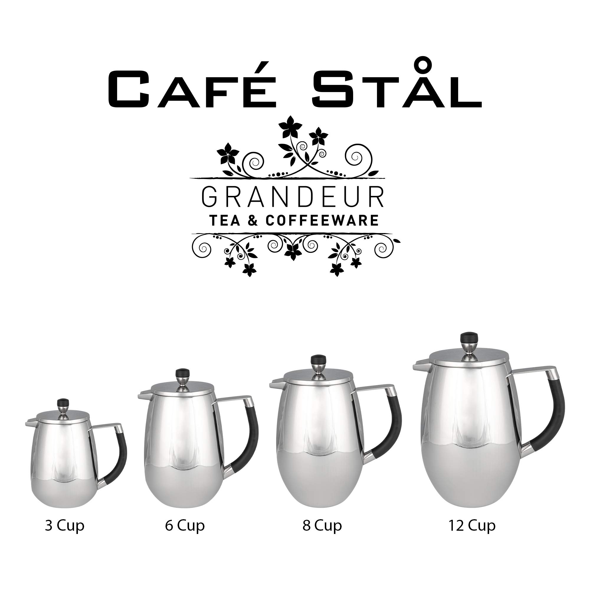 Café Stål GPC-08 zaparzacz do kawy, stal nierdzewna, 8 kubków
