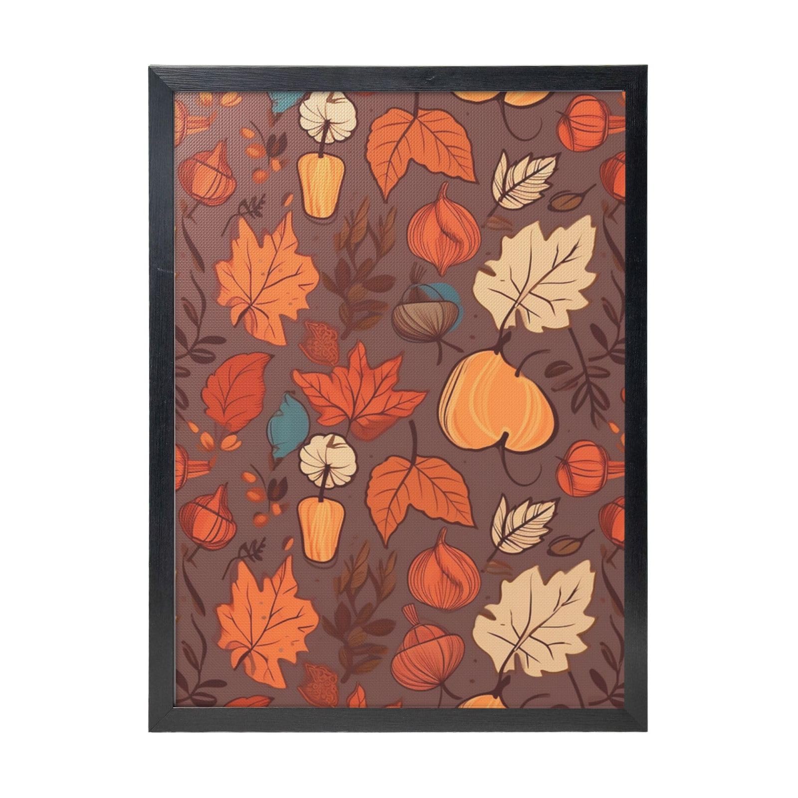 Framed Wall Art - Decorative Canvas Painting Fall Pictures Poster Aesthetic Modern Prints Artwork for Bedroom Office Wall Decor Ready To Hang 12x16 in