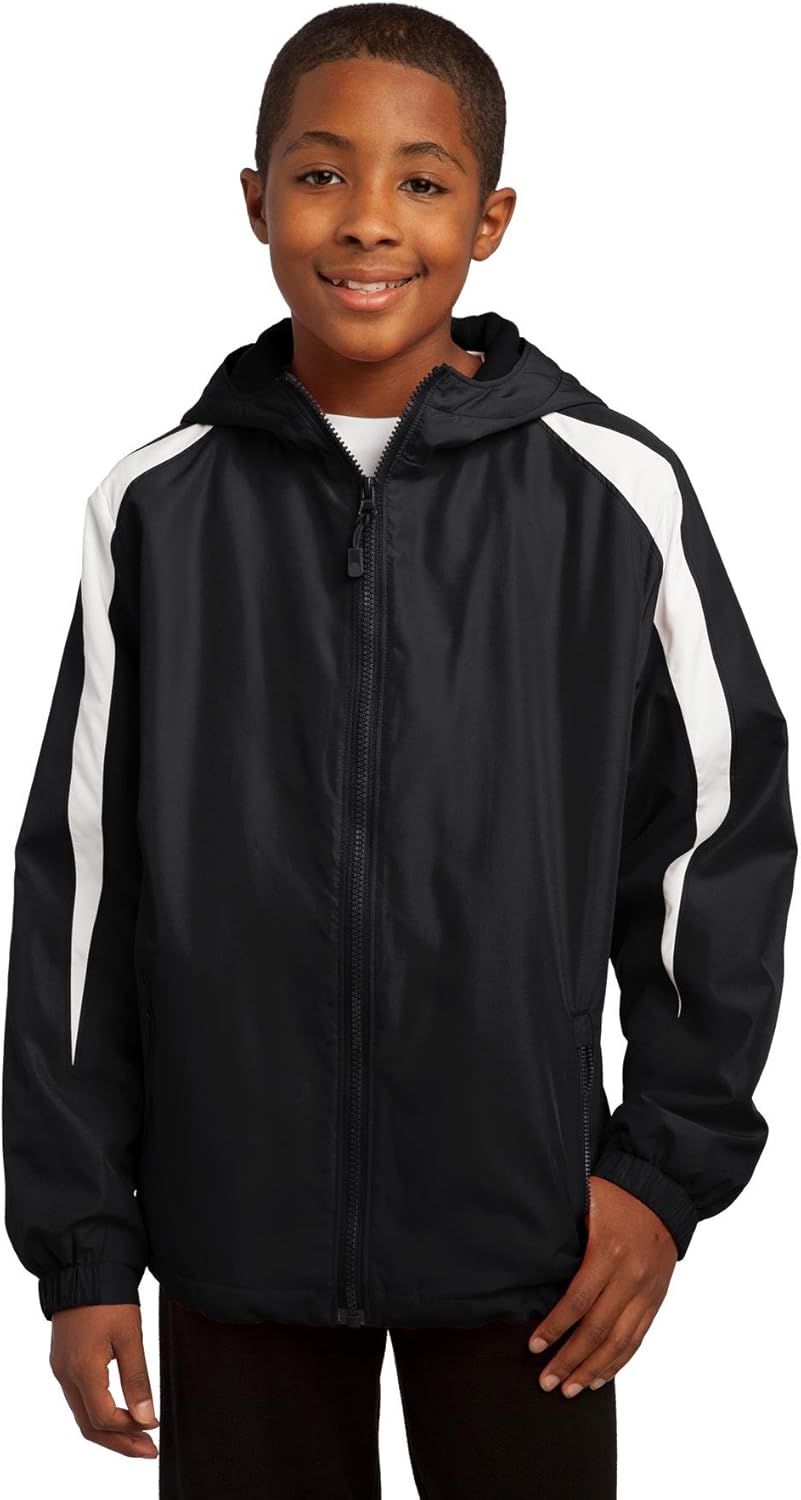 SPORT-TEK Youth Fleece-Lined Colorblock Jacket