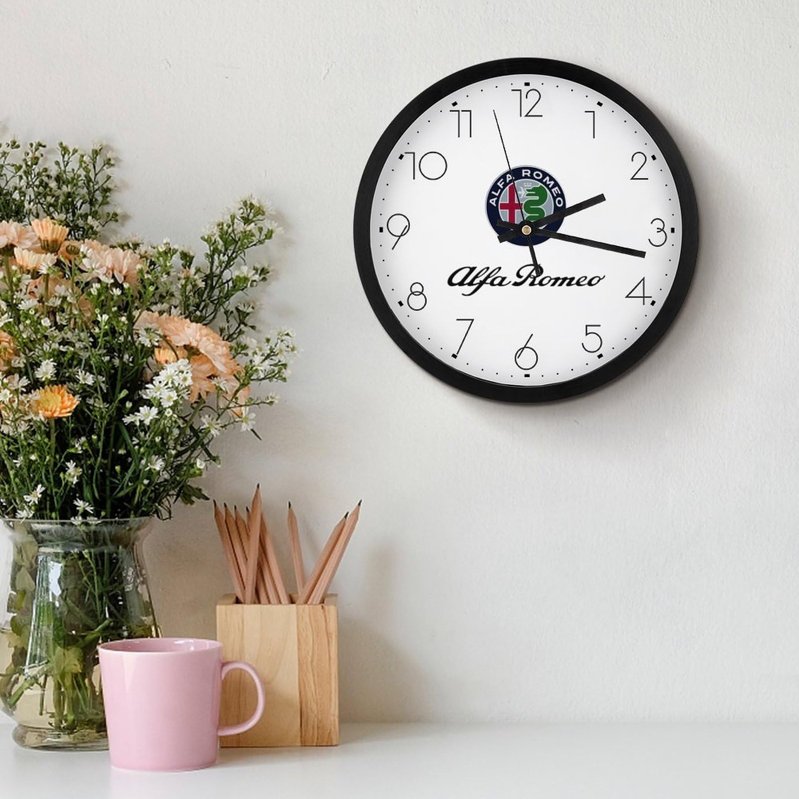 Amazon.co.jp: 時計 アルファロメオ 掛け時計 かけ時計 壁掛け時計