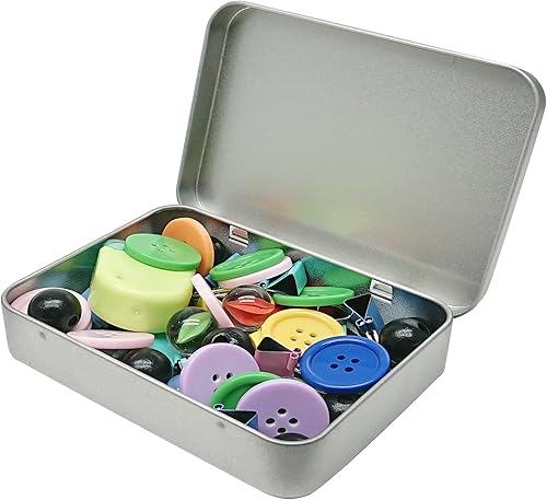 Miniatura 6 de Juego de 6 contenedores de metal con bisagras, mini contenedor de almacenamiento pequeño portátil con tapa para almacenamiento en el hogar, 4.5 x