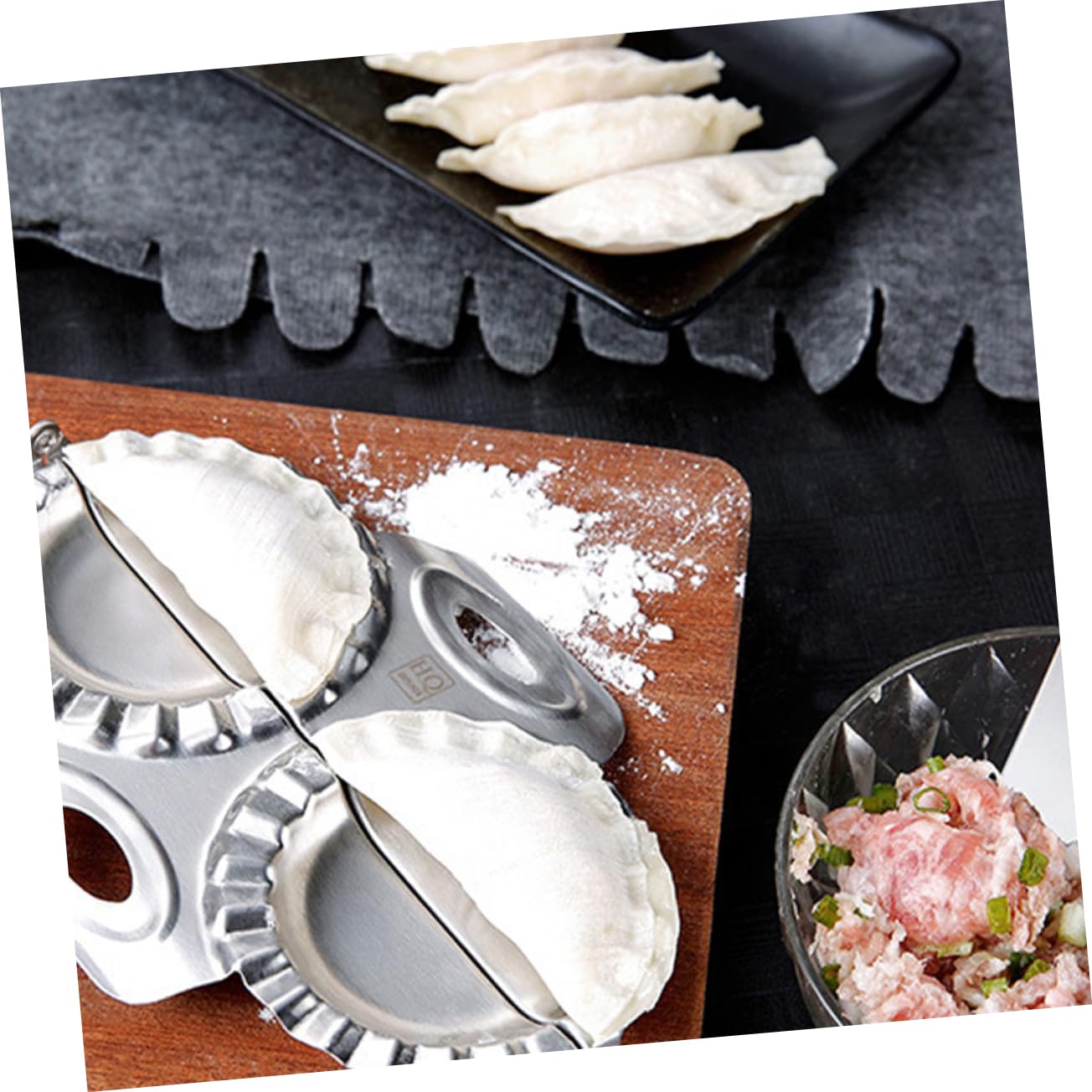 Amosfun 3 Pz stampo pierogi pelmeni produttore di gnocchi stampo per gnocchi pressa per pasta macchina per gnocchi macchina per ravioli cinesi taglierina per gnocchi involucro di gnocchi