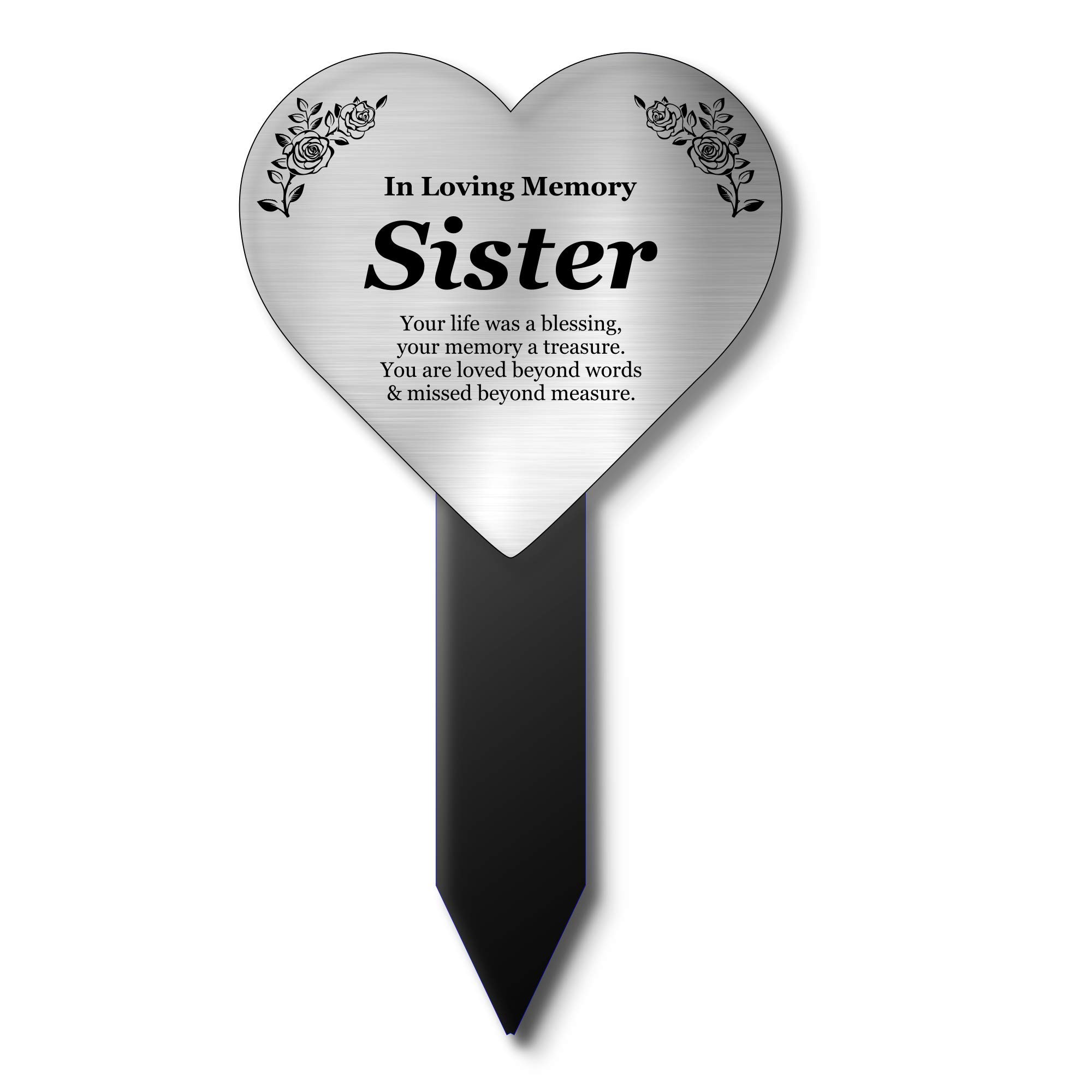 Buy OriginDesigned Sister Memorial Remembrance Heart Plaque Stake