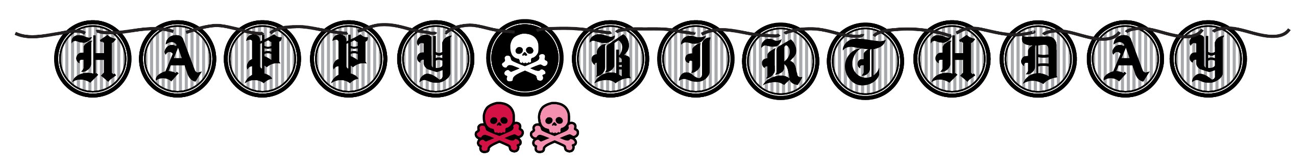 Creative Converting Pirate Parrty! Circle Ribbon Banner With Stickers