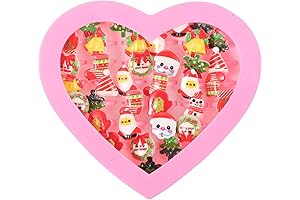36-Piece Christmas Ring Set: Festive Toy Rings for Kids and Girls