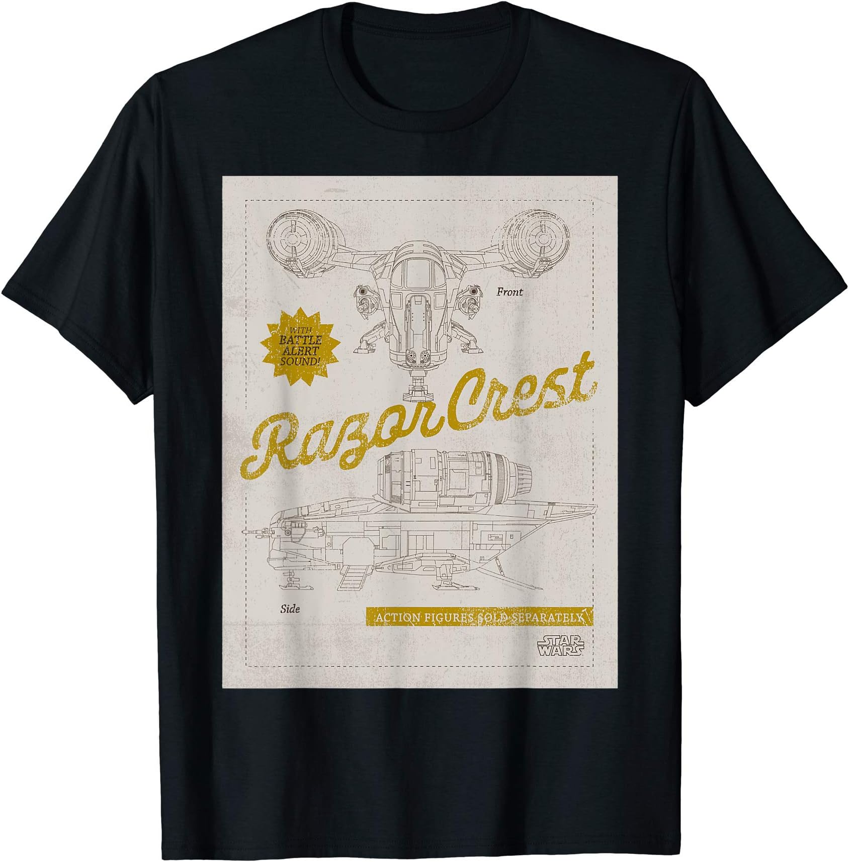 Star WarsThe Mandalorian Razor Crest Schematic T-Shirt