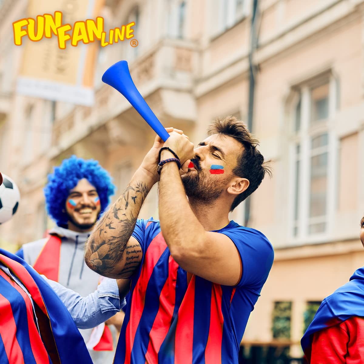 Pack x3 Trompettes Vuvuzela en Plastique pour le Football, Klaxon à air Fort pour Célébrations Sportives
