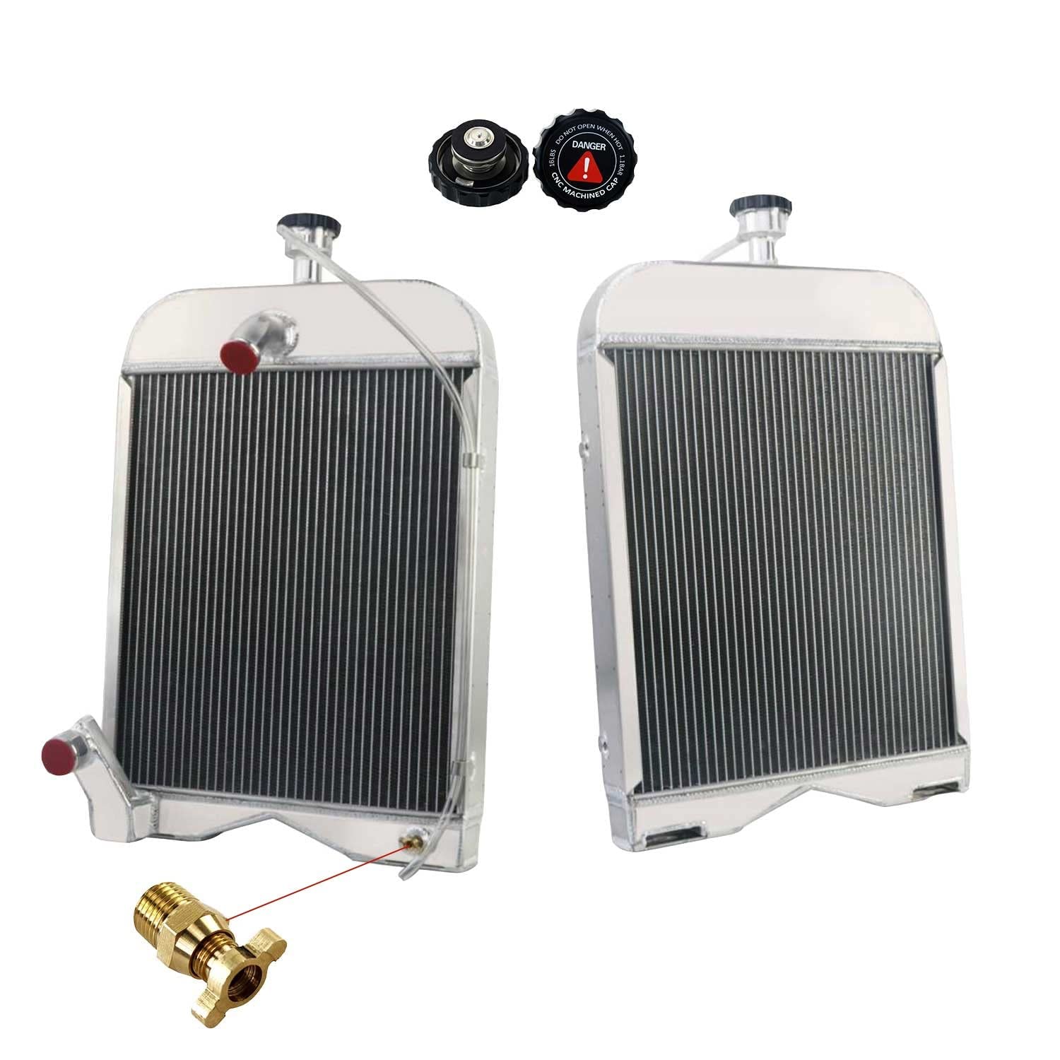 Photo 1 of ColQuee OE# 8N8005 86551430 3 Row Aluminum Radiator Compatible With Ford 8N 9N 2N Tractors Model Early Style Original Aluminum radiators