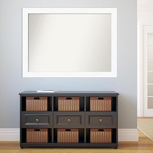 Miniatura 5 de Amanti Art Espejo personalizado, espejo de baño blanco para gabinete, espejo de pared o espejo de tocador de baño sobre el fregadero (36.5 x 49.5