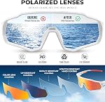 ROCKBROS Polarized Kids Sunglasses Boys Girls,Sports Cycling Glasses with Straps Baseball Softball Sunglasses Age 6-14