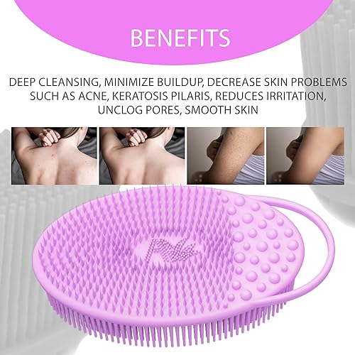 Miniatura 4 de Avilana Exfoliante corporal de silicona fácil de limpiar, enjabona bien, de larga duración y más higiénico que la esponja tradicional