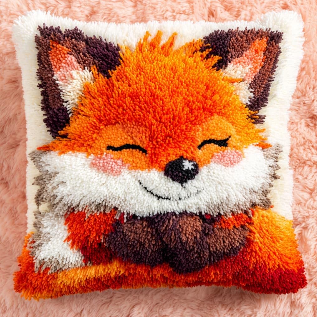 kitphoenix Latch Hook Embroidery Kits Fox 43Cmx43Cm