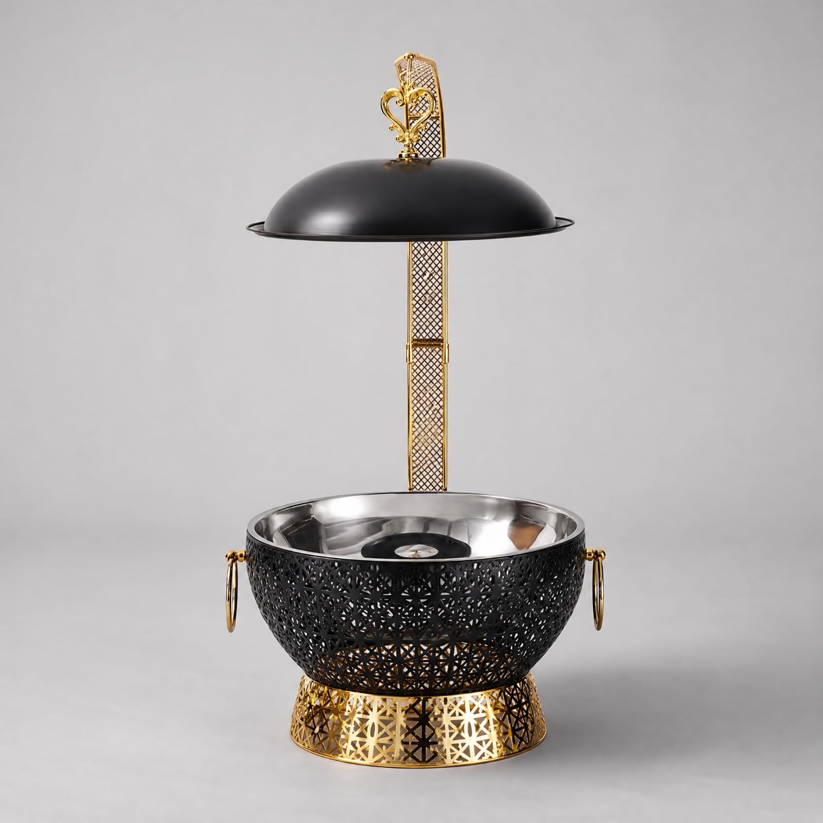 Chafing Dish Acero Inoxidable Calefacción por Fuente Térmica Buffet Elegante para Restaurantes, Bodas Al Libre, Estilo B