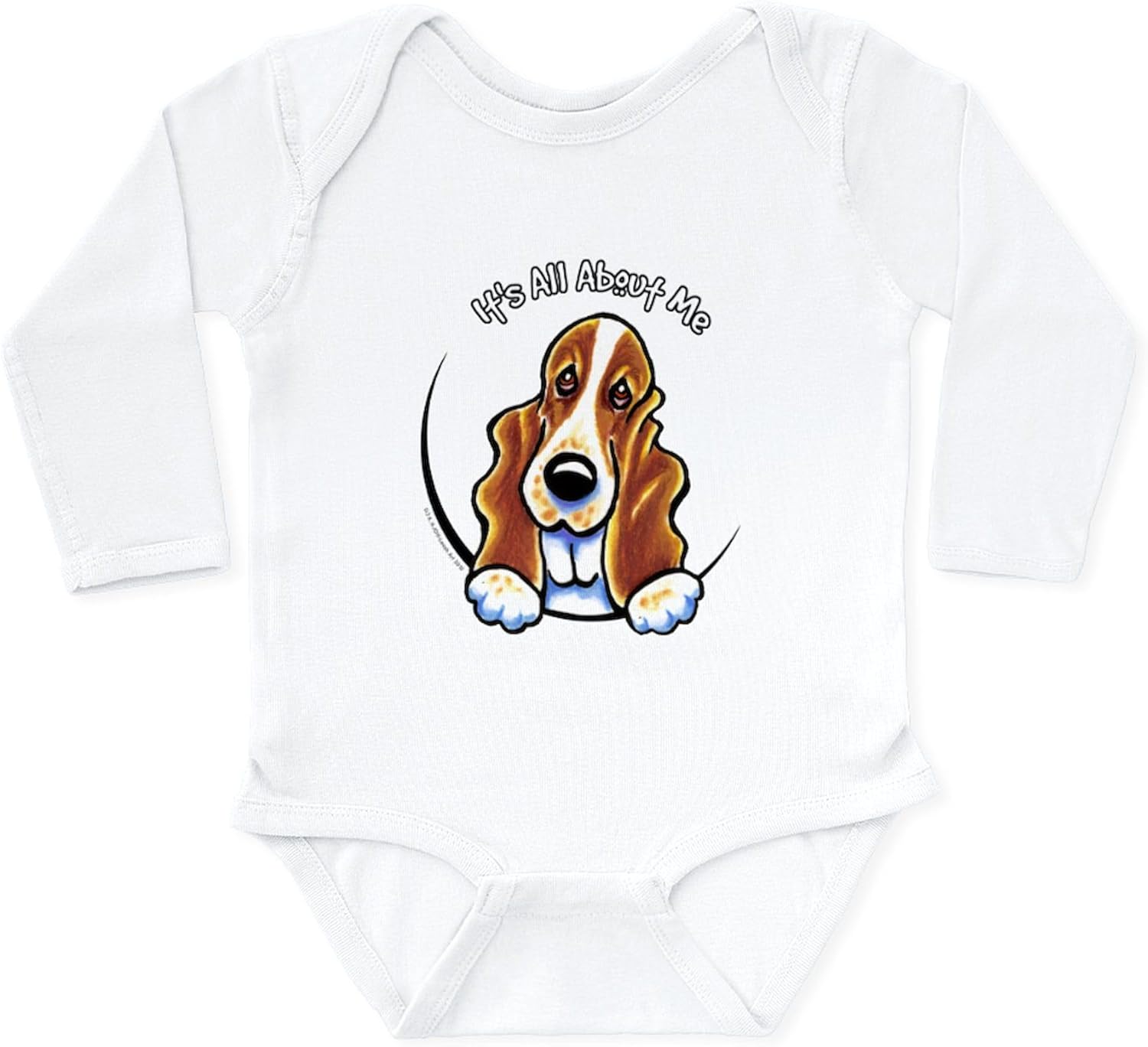 CafePress Basset Hound IAAM Body Suit Cute Long Sleeve Infant Baby Bodysuit Romper